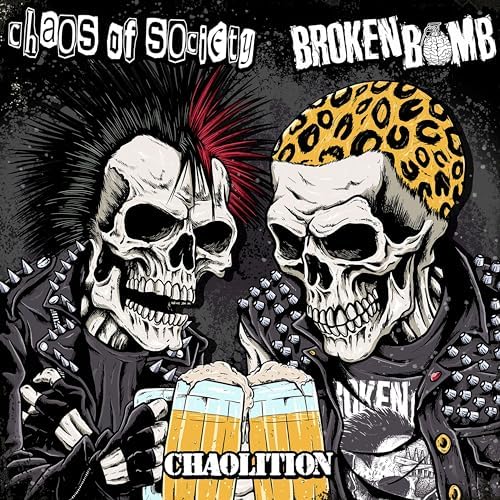 CHAOS OF SOCIETY / BROKEN BOMB (Vinyle rouge marbré)