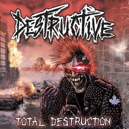 DESTRUCTIVE Total destruction (vinyle splatter bleu et noir)