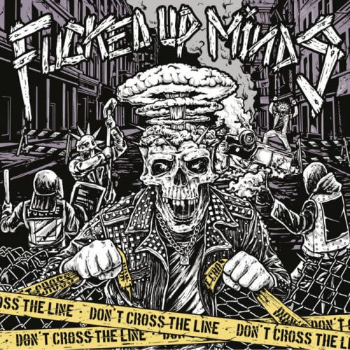 FUCKED UP MINDS Don't cross the line (Vinyle marbré jaune)