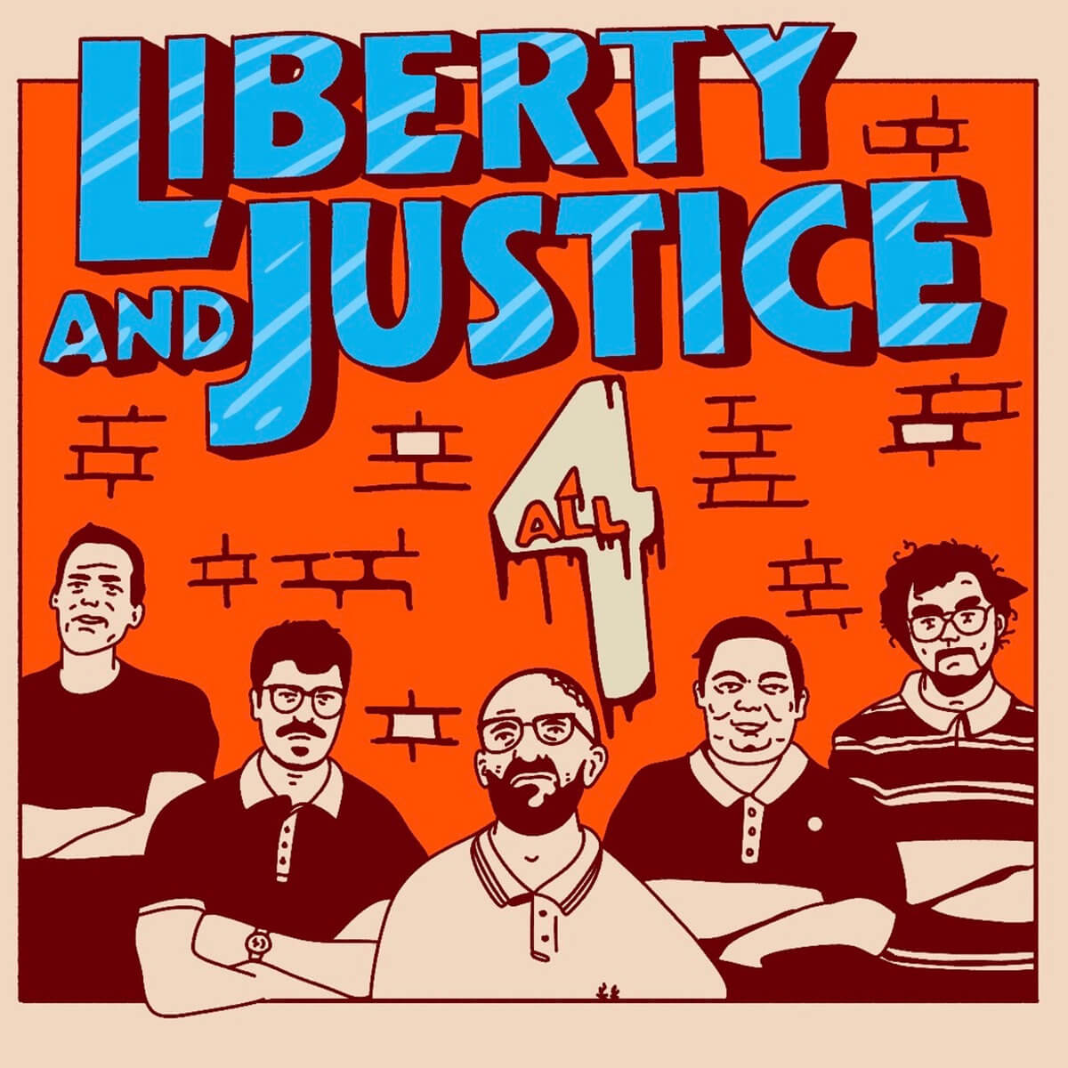 LIBERTY AND JUSTICE 4 all (vinyle bordeaux)